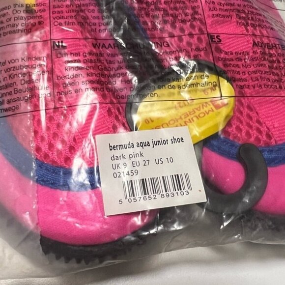 🩷 Mountain Warehouse - Kids Bermuda Junior Aqua Shoe - Dark Pink. Size:10 US.NWT - Picture 6 of 6